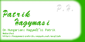 patrik hagymasi business card